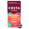 Costa Coffee Nespresso Compat Intensely Dark Amazonian Blend Coffee Pods 10 per pack