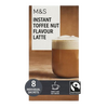 M&S 8 Instant Toffee Nut Flavour Latte Sachets 8 per pack