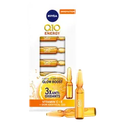 NIVEA Q10 Energy Glow Boosting Face Ampoules Serum with Vitamin C x7 Ampoules