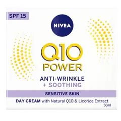 NIVEA Q10 Power Anti-Wrinkle Sensitive Face Cream Moisturiser 50ml