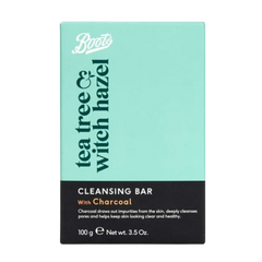 Boots Tea Tree & Witch Hazel Charcoal Cleansing Bar 100g