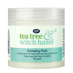Boots Tea Tree & Witch Hazel Exfoliating Pads 60