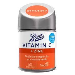 Boots Vitamin C and Zinc 60 Tablets