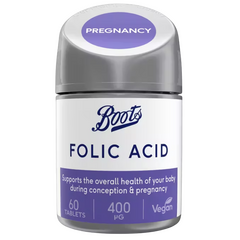 Boots Folic Acid 400ug 60 Tablets (2 month supply)