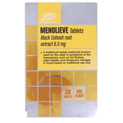 Boots Menolieve Black Cohosh root extract 6.5mg - 30 Tablets