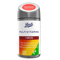 Boots Multivitamins with Iron 180 Tablets (6 month supply)