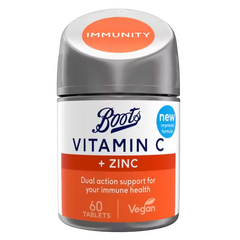 Boots Vitamin C and Zinc 60 Tablets