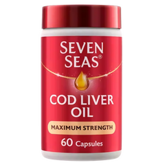 Seven Seas Cod Liver Oil Max Strength Omega-3 Fish Oil & Vitamin D 60 Capsules