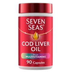 Seven Seas Cod Liver Oil Plus Multivitamins Omega-3 Fish Oil 90 Capsules