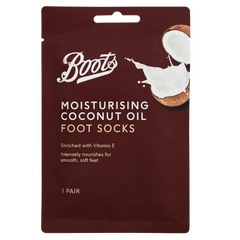 Boots Coconut Oil Moisturising Foot Socks - 1 pair