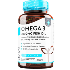 Nutravita Omega 3 2000mg Pure Fish Oil 240 Softgels