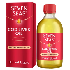 Seven Seas Cod Liver Oil Plus Omega-3 Maximum Strength Liquid 300ml