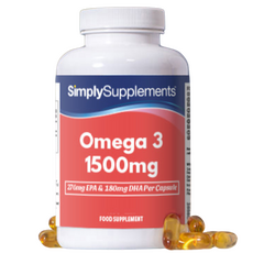 Simplysupplements High Strength Omega 3 Fish Oil 1500mg 120 Capsules