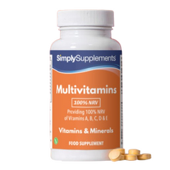 Simplysupplements Multivitamins A,B,C,D & E 100% NRV 120 Capsules
