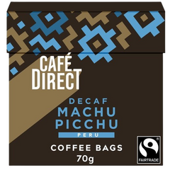 Cafedirect Fairtrade Machu Picchu Decaf Coffee Bags 10 per pack