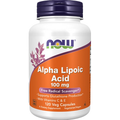 Now Foods Alpha Lipoic Acid with Vitamins C & E - 100mg - 120 vcaps