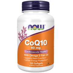Now Foods CoQ10 with Omega-3 - 60mg - 120 softgels