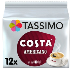 Tassimo Costa Americano Coffee Pods 12 per pack