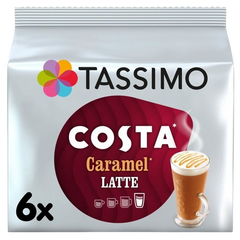 Tassimo Costa Caramel Latte Coffee Pods 6 per pack