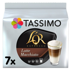 Tassimo L'OR Latte Macchiato Coffee Pods 7 per pack