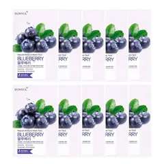 EUNYUL - Natural Moisture Mask Pack - Blueberry - 10pcs