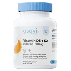 Osavi Vitamin D3 + K2 2000iu + 100mcg 60 Softgels