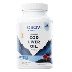 Osavi Norwegian Cod Liver Oil Softgels 1000mg (Lemon) 90 Softgels