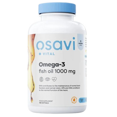 Osavi Omega-3 Fish Oil Molecularly Distilled 1000mg (Lemon) 180 Softgels