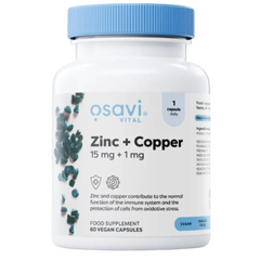 Osavi Zinc + Copper 15mg + 1mg 120 Capsules