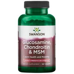 Swanson Glucosamine, Chondroitin & MSM, 750mg - 120 tablets