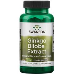 Swanson Ginkgo Biloba Extract, 60mg - 120 caps