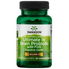 Swanson Dr. Stephen Langer's Ultimate 16 Strain Probiotic with FOS, 3.2 Billion CFU - 60 vcaps