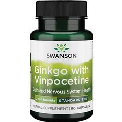 Swanson Ginkgo with Vinpocetine Standardized - 60 caps