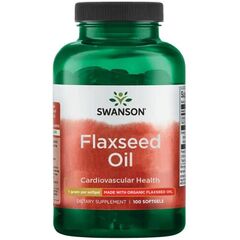Swanson Flaxseed Oil, 1000mg - 100 softgels