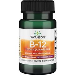 Swanson B-12 Hydroxycobalamin, 1000mcg - 60 chewable tablets