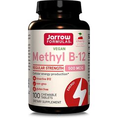 Jarrows Formulas Methyl B-12, 500mcg (Cherry) - 100 vegan chewable tabs
