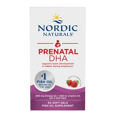 Nordic Naturals Prenatal DHA - 830mg Omega-3 + 400 IU D3 Strawberry - 90 softgels