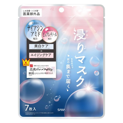 SANA -Soy Milk Medicated Wrinkle Essence Mask White 7 Sheets