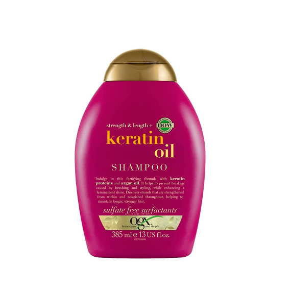 OGX Strength & Length Keratin Oil Shampoo 385 ML hair 4u shampoo
