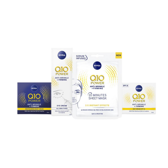 NIVEA Q10 Power Anti-Wrinkle Face Moisturiser Regime Bundle