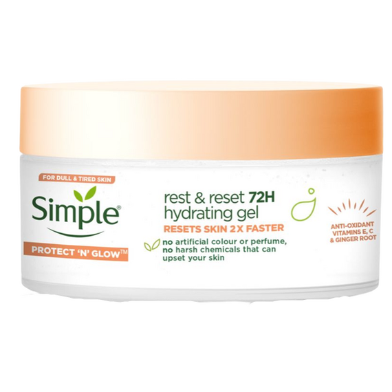 Simple Protect 'N' Glow Rest & Reset 72hr Hydrating Gel 50ML