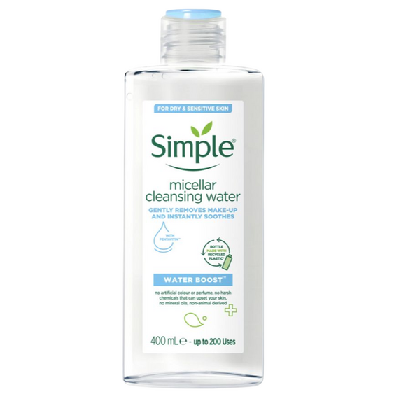 Simple Water Boost Micellar Cleansing Water Sensitive Skin 400ml