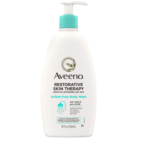 Aveeno Restorative Skin Therapy Sulfate-Free Body Wash - 532ML