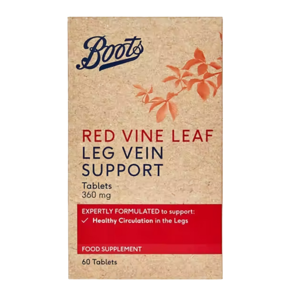 Boots Red Vine Leaf Leg Vein Support 60 Tablets