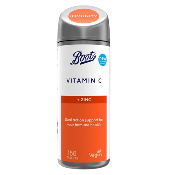 Boots Vitamin C and Zinc 180 Tablets (6 month supply)