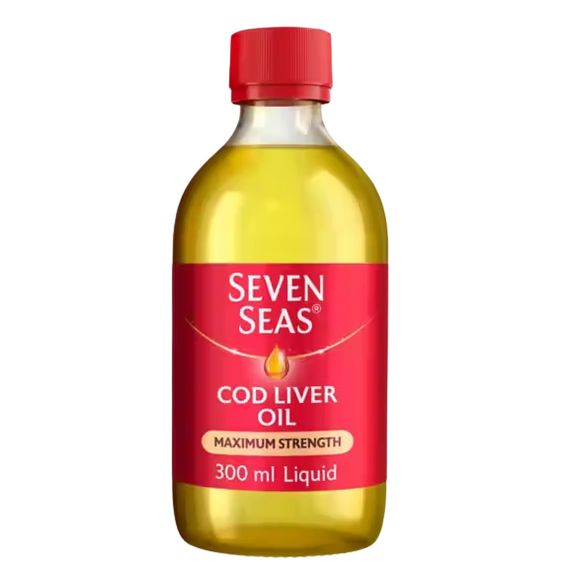Seven Seas Cod Liver Oil Plus Omega-3 Maximum Strength Liquid 300ml