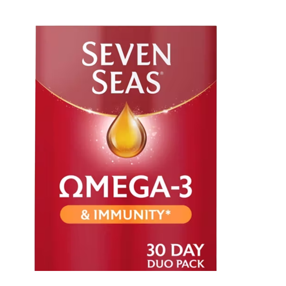Seven Seas Omega-3 & Immunity with Vitamin C & Vitamin D 30 Day Duo Pack