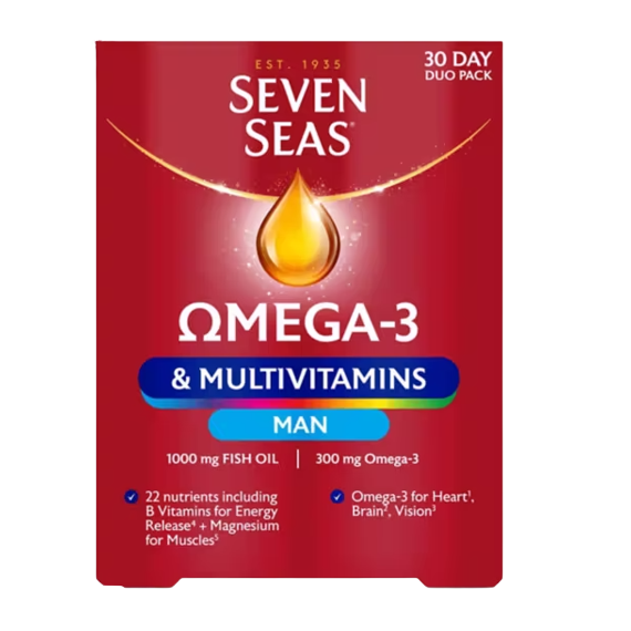Seven Seas Omega-3 & Multivitamins Man 30 Day Duo Pack