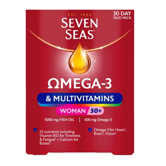 Seven Seas Woman 50+ Omega 3 & Multivitamins 30 Day Duo Pack