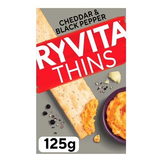 Ryvita Cheddar & Crack Black Pepper Thins
